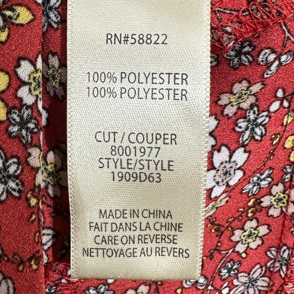 NWOT MAX STUDIO || Floral Flutter-Sleeve Maxi Dress Sz Xl - Picture 11 of 14